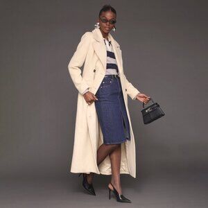 Avec Les Filles Cream Trench Coat